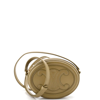 Celine Triomphe Oval Crossbody Bag Leather Mini