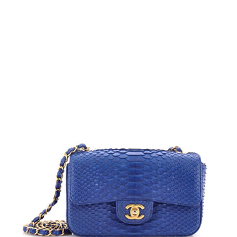 Chanel Classic Single Flap Bag Python Mini