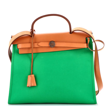 Hermes Herbag Zip Leather and Toile 31