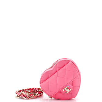 Chanel CC in Love Heart Belt Bag Quilted Lambskin