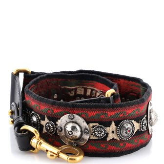 Christian Dior Shoulder Strap Embellished Canvas