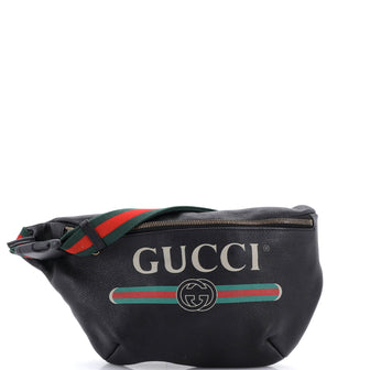 Gucci Logo Belt Bag Printed Leather Medium