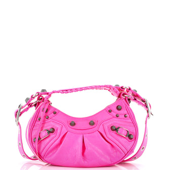 Balenciaga Le Cagole Giant Studs Shoulder Bag Leather XS
