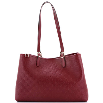 Gucci Emblem Tote Guccissima Leather Large