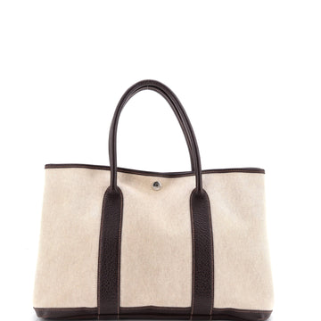 Hermes Garden Party Tote Toile and Leather 36