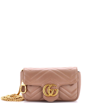 Gucci GG Marmont Flap Bag Matelasse Leather Super Mini