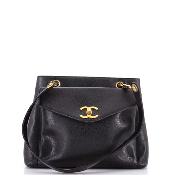 Chanel Vintage Front Pocket Camera Bag Caviar Large