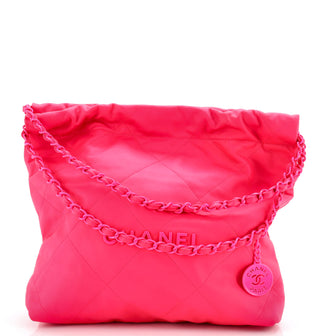 Chanel 22 Chain Hobo Quilted Calfskin Small