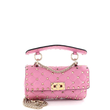 Valentino Garavani Rockstud Spike Flap Bag Quilted Leather Small
