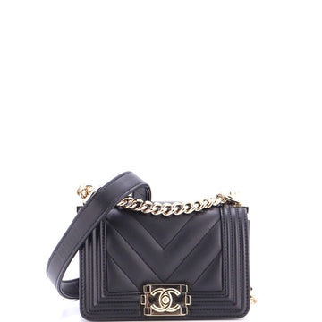 Chanel Boy Flap Bag Chevron Lambskin Mini