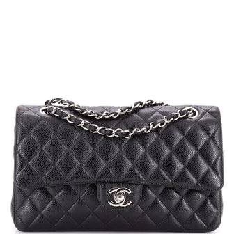 Chanel Classic Double Flap Bag Quilted Caviar Medium