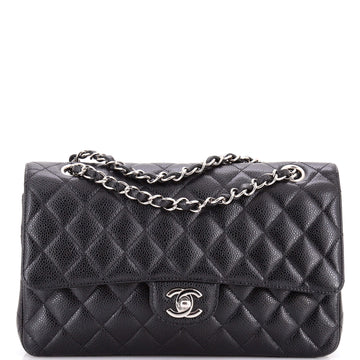 Chanel Classic Double Flap Bag Quilted Caviar Medium