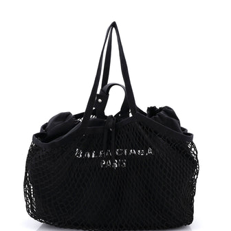 Balenciaga 24/7 Drawstring Tote Mesh and Canvas Medium