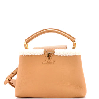 Louis Vuitton Capucines Bag Leather with Shearling BB
