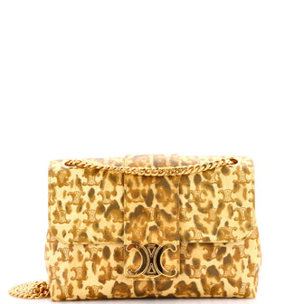 Celine Victoire Flap Shoulder Bag Printed Triomphe Coated Canvas Medium