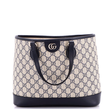 Gucci Ophidia Top Handle Shopping Tote GG Coated Canvas and Leather Small