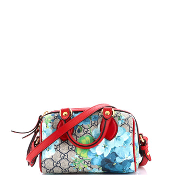 Gucci Convertible Boston Bag Blooms Print GG Coated Canvas Nano