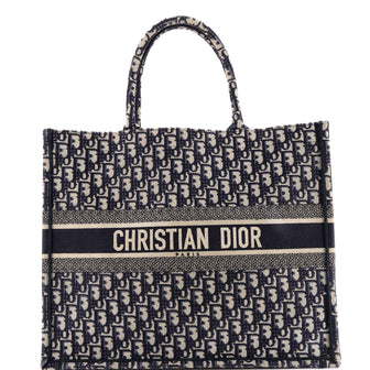 Christian Dior Book Tote Oblique Canvas Large
