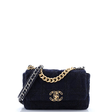 Chanel 19 Flap Bag Quilted Tweed Medium
