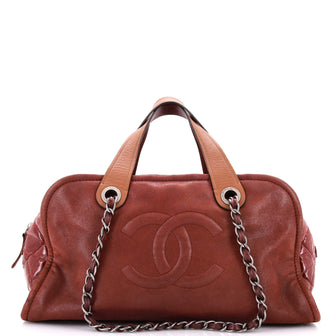 Chanel In the Mix Timeless Bowler Bag Iridescent Calfskin and Quilted Glazed Calfskin Large
