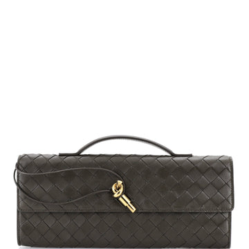 Bottega Veneta Andiamo Top Handle Clutch Intrecciato Nappa Long