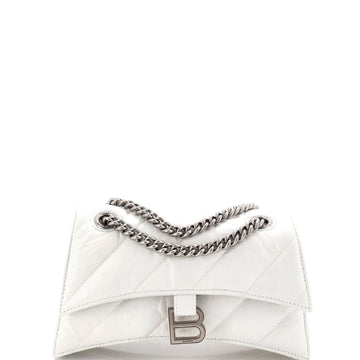 Balenciaga Crush Chain Flap Bag Quilted Crushed Calfskin Small