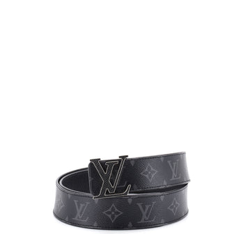 Louis Vuitton LV Line Reversible Belt Monogram Eclipse Canvas and Leather Wide