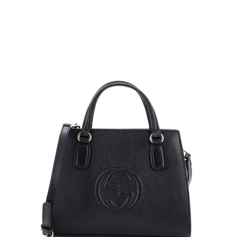 Gucci Soho Convertible Top Handle Satchel Leather Small