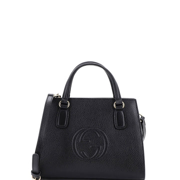 Gucci Soho Convertible Top Handle Satchel Leather Small