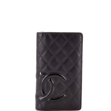 Chanel Cambon Bifold Wallet Quilted Lambskin Long