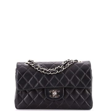Chanel Vintage Classic Double Flap Bag Quilted Lambskin Small