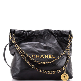 Chanel 22 Chain Hobo Quilted Calfskin Small