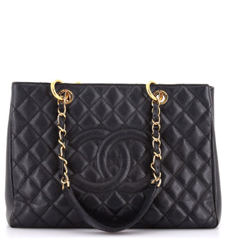 Chanel Grand Shopping Tote Quilted Caviar