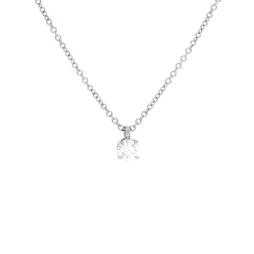 Tiffany & Co. Solitaire Pendant Necklace Platinum with Diamond 0.20-0.29CT