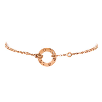 Cartier 2 Diamonds Love Bracelet 18K Rose Gold with Diamonds
