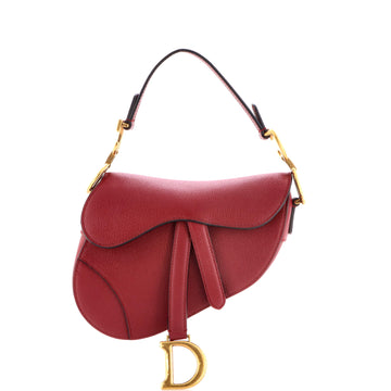 Christian Dior Saddle Handbag Leather Mini