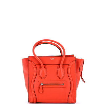 Celine Luggage Bag Grainy Leather Micro