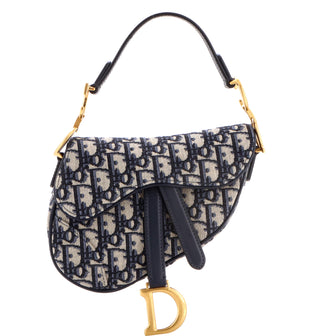 Christian Dior Saddle Handbag Oblique Canvas Mini