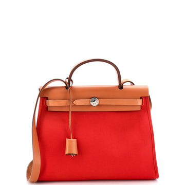 Hermes Herbag Zip Leather and Toile 31