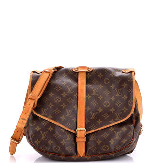 Louis Vuitton Saumur Handbag Monogram Canvas 35
