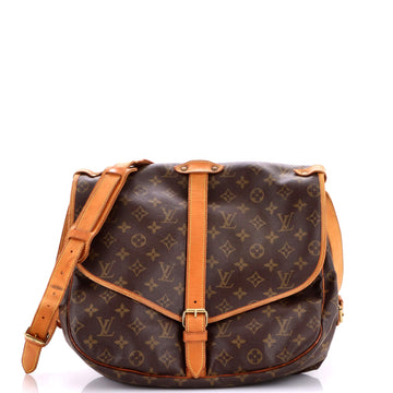 Louis Vuitton Saumur Handbag Monogram Canvas 35