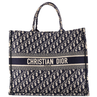Christian Dior Book Tote Oblique Canvas Large