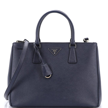 Prada Double Zip Lux Tote Saffiano Leather Medium