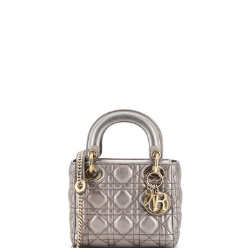 Christian Dior Lady Dior Chain Bag Cannage Quilt Lambskin Mini