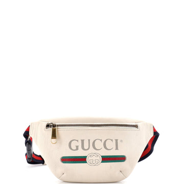 Gucci Logo Belt Bag Printed Leather Small