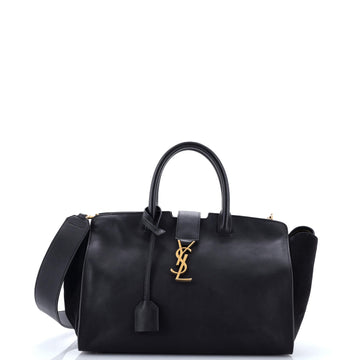 Saint Laurent Monogram Cabas Downtown Leather with Suede Small