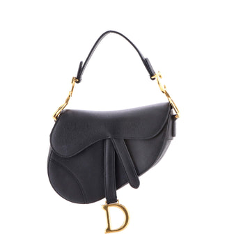 Christian Dior Saddle Handbag Leather Mini