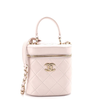 Chanel Trendy CC Top Handle Vanity Case Quilted Lambskin Small