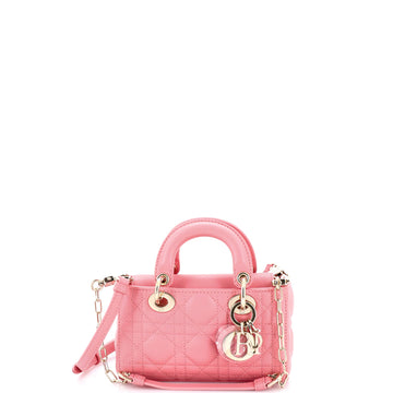 Christian Dior Lady D-Joy Bag Cannage Quilt Lambskin Micro