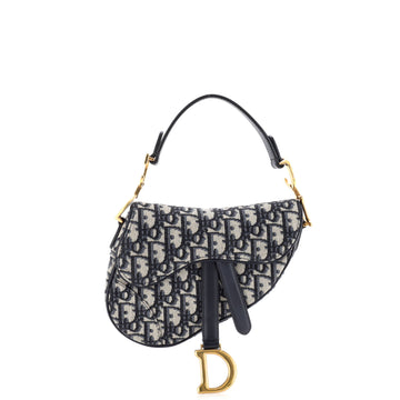 Christian Dior Saddle Handbag Oblique Canvas Mini